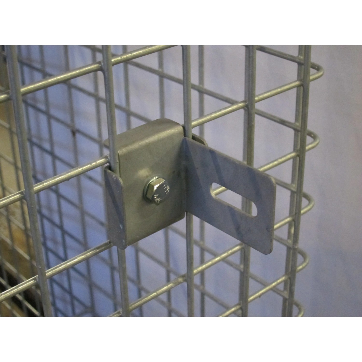 Gabiona Zaunhalter mit Klammer für Gabionen mit Maschenweite 5 cm x 5