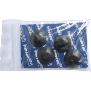 Ersatzteil: 4 Sauger für Nano ThermoCompact Regelheizer im transparenten Beutel.