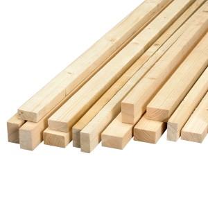 Holzlatte Fichte/Tanne sägerau 28 mm x 48 mm x 2000 mm