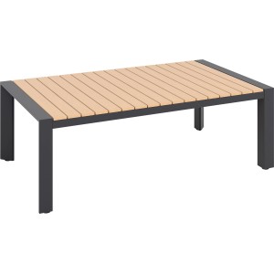 Lounge-Set Branford 4-teilig Alu-Stahl Holz Anthrazit-Beige