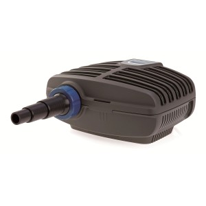Oase AquaMax Eco Classic 5500 Filter- und Bachlaufpumpe für Teiche, graues Gehäuse mit schwarzem Schlauchanschluss.