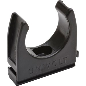 Schwarze Klemmschelle EN 20, geeignet für Rohre mit 20 mm Durchmesser, 100er Pack.