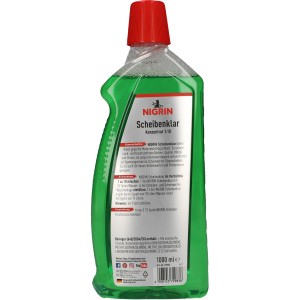 Nigrin Scheibenklar Konzentrat 1:10, 1 Liter, grüner Reiniger für Autopflege.