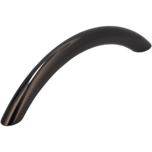 Siro Möbelgriff 908, Metall schwarz chrom glänzend, Lochabstand 96mm.