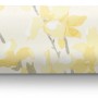 Laura Ashley Vliestapete Forsythia Sunshine, Rolle mit gelbem Blütenmuster.