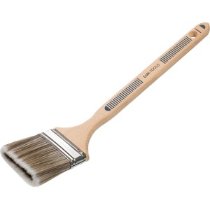 LUX Fassadenpinsel Lasur 50mm mit Farbtank, 9mm Stärke. Pinsel mit Holzgriff und Kunstborsten.