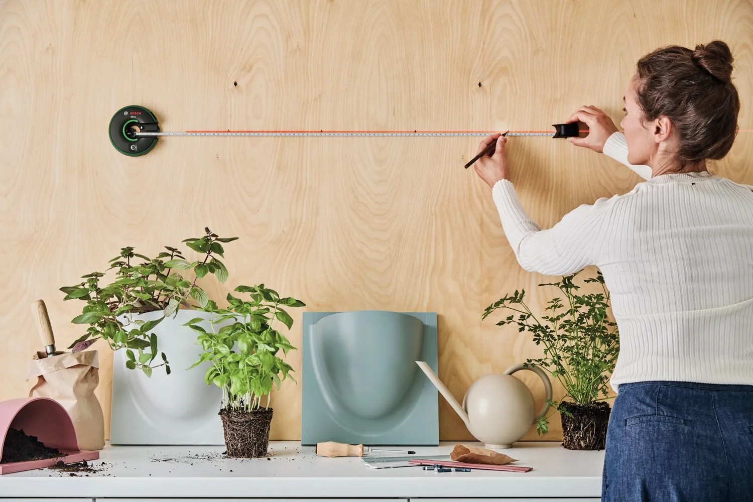 Zebery All-in-One Trockenbau-Werkzeug – Mit Integriertem Maßband, Klingenbox Und Führung | Für Gipskarton, Pappe, Mehr