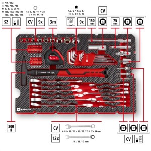 Einhell Werkzeugkoffer Universal 80tlg E CASE