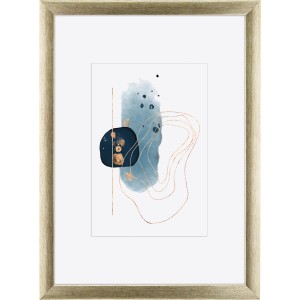 Holz-Bilderrahmen Silber/Gold 50 cm x 70 cm