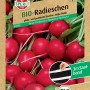 Sperli Bio Radieschen Saatband: Verpackung mit roten, runden Radieschen und Saatband-Hinweis.