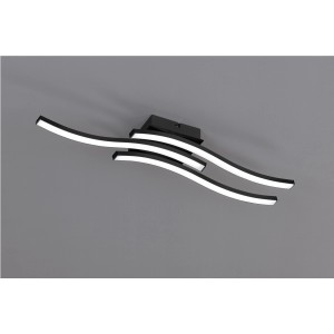 Reality LED-Deckenleuchte Route 3-flammig Schwarz matt