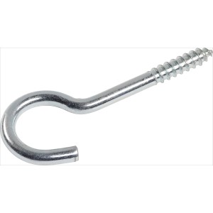 4er-Set LUX Wäscheleinenhaken, 4,8x65 mm, verzinkt, für Deckenmontage.