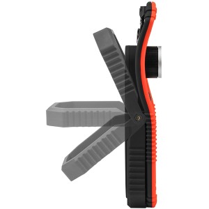 Eufab COB/LED Werkstattleuchte, seitliche Ansicht mit verstellbarem Leuchtenkopf.