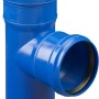 Blauer Marley HT Silent Abzweig DN 110/75, 87° für schallgedämmte Abwasserrohre.