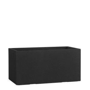 Pflanzwerk Pflanzkübel Tub, 30x60x30 cm, Anthrazit, aus robustem Fiberglas-Steingemisch.