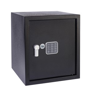 Schwarzer Yale Tresor Value Safe L Code mit digitalem Tastenfeld und Schlüssel