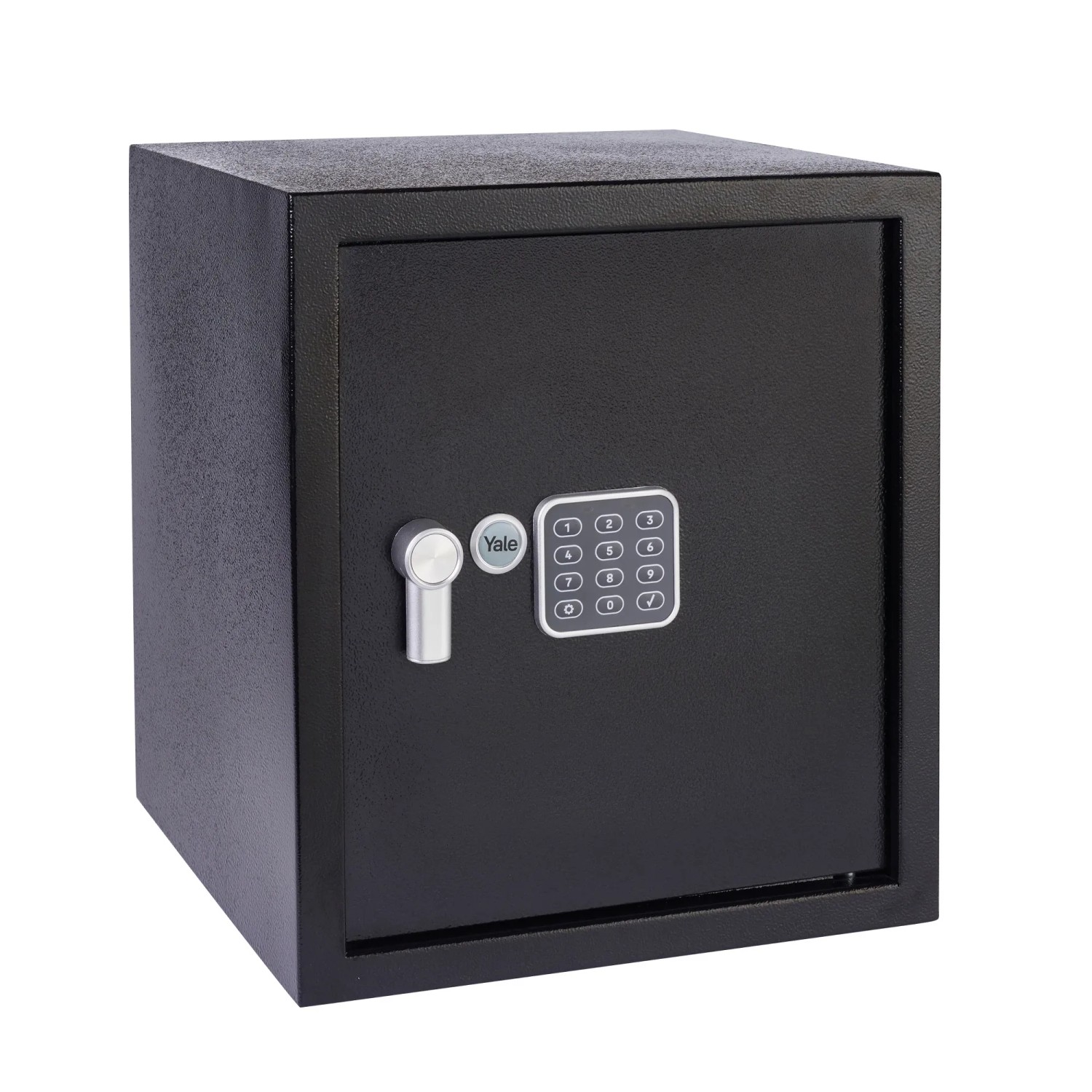 Schwarzer Yale Tresor Value Safe L Code mit digitalem Tastenfeld und Schlüssel