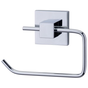 Fackelmann Toilettenpapierhalter Mare, Chromoptik, Wandhalterung aus Metall für Bad.