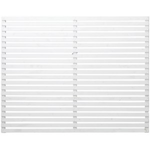 Plus Holz Sichtschutzzaun Tokyo Nadelholz Weiß 180 cm x 140 cm