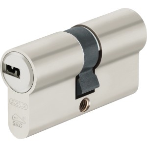 Abus Profilzylinder D10MM 30/40 Nickel für Haus- und Wohnungstüren.