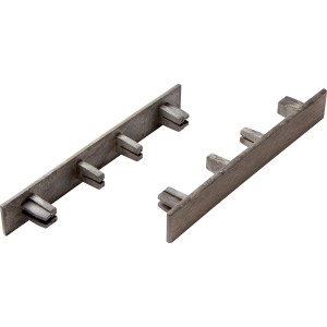 Endkappen für WPC Terrassendielen Hellgrau 6 Stück