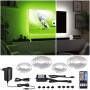 Paulmann MaxLED TV-Strip 65 Zoll mit RGBW-Farbwechsel, Fernbedienung und Zubehör.
