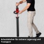 Einhell Akku-Heckenschere GE-CH 36/61 Li-Solo mit Schutzköcher für Lagerung und Transport.