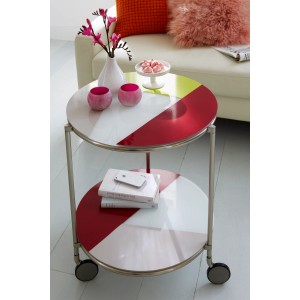 d-c-fix Klebefolie Uni Lack Magnolie auf Tisch, selbstklebend, zur Dekoration.