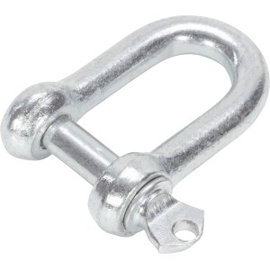 Verzinkter Schäkel, 6 mm Durchmesser, für Seile und Ketten.