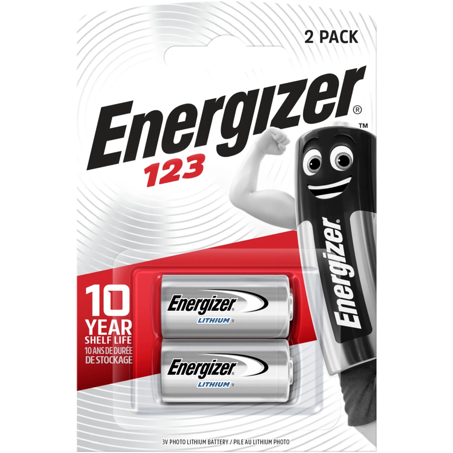 Energizer Lithium 123 Fotobatterie, 2er-Pack. Langlebige 3V Batterien für Kameras und Fotozubehör.