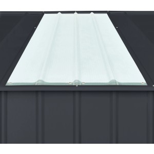 Globel Dachpaneel Skylight 3 blickdicht im Gartenhaus-Dach, transluzent.