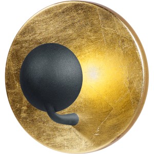 Trio LED-Wandleuchte Aurora Schwarz-Goldfarben