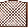 Braun lasierter Sichtschutzzaun Nancy, 180x90 cm, Kiefernholz, Rankhilfe für Garten.