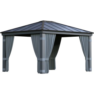 Palram Canopia Seitenteile für Pavillon Dallas 4300, dunkelgraue Vorhänge