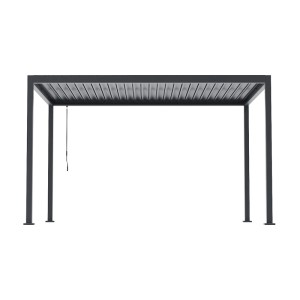 MWH Pergola Origin 88 Anthrazit 3x4m mit verstellbarem Lamellendach für Garten & Terrasse.