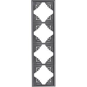 Kopp Abdeckrahmen 4-fach Malta Anthrazit für Schalterprogramme