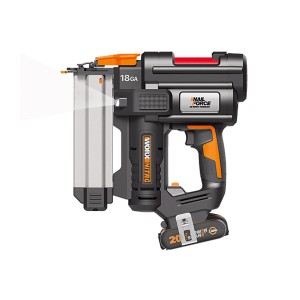 Worx 20 V Akku-Nagler WX842.9 ohne Akku. Akkugerät mit LED-Lampe und werkzeugloser Einstellung.