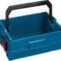 Offene, blaue Bosch Professional LT-Boxx 170 Werkzeugbox mit schwarzem Tragegriff.