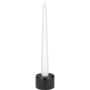 Schwarzer Teelichthalter Midnight Mystery aus Marmor mit Teelicht, 4x6cm.