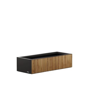 Herstera Garden Pflanzkübel Deco Planter Xic Wood M, 40x100x25cm, Stahl/Holz, FSC®