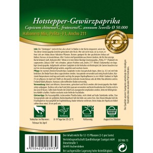 Quedlinburger Hotstepper Gewürzpaprika Saatplatte für scharfe Chili-Sorten.