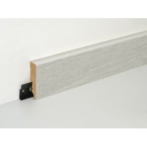 Sockelleiste FU062L Hacienda Grau, MDF foliert, mit Clip zur Montage.