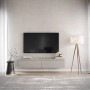 Selsey TV-Hängeboard Bemmi 150 cm in Kaschmirgrau, schwebend unter TV. Modernes Lowboard mit zwei Fächern für Stauraum.