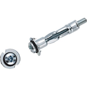 Metallhohlraumdübel mit Bogen, 4 mm Durchmesser, 4 Stück, für Gipskarton- und Spanplatten.