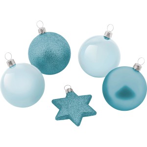Weihnachtskugel-Set 50-teilig Eisblau