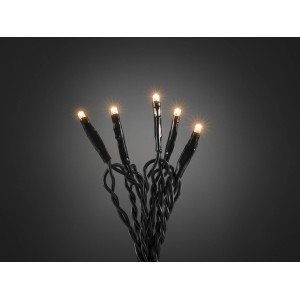 Konstsmide Micro LED Lichterkette 50 warmweiße LEDs grünes Kabel innen
