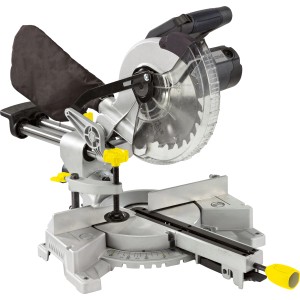 CMI Zug-, Kapp- und Gehrungssäge C-KGZS 1200 mit Sägeblatt und Spänefangsack.