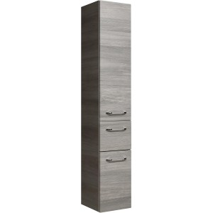 Pelipal Bad-Hochschrank Quantum 05, Graphit, 30 cm breit. Schmaler Badezimmerschrank mit zwei Schubladen.