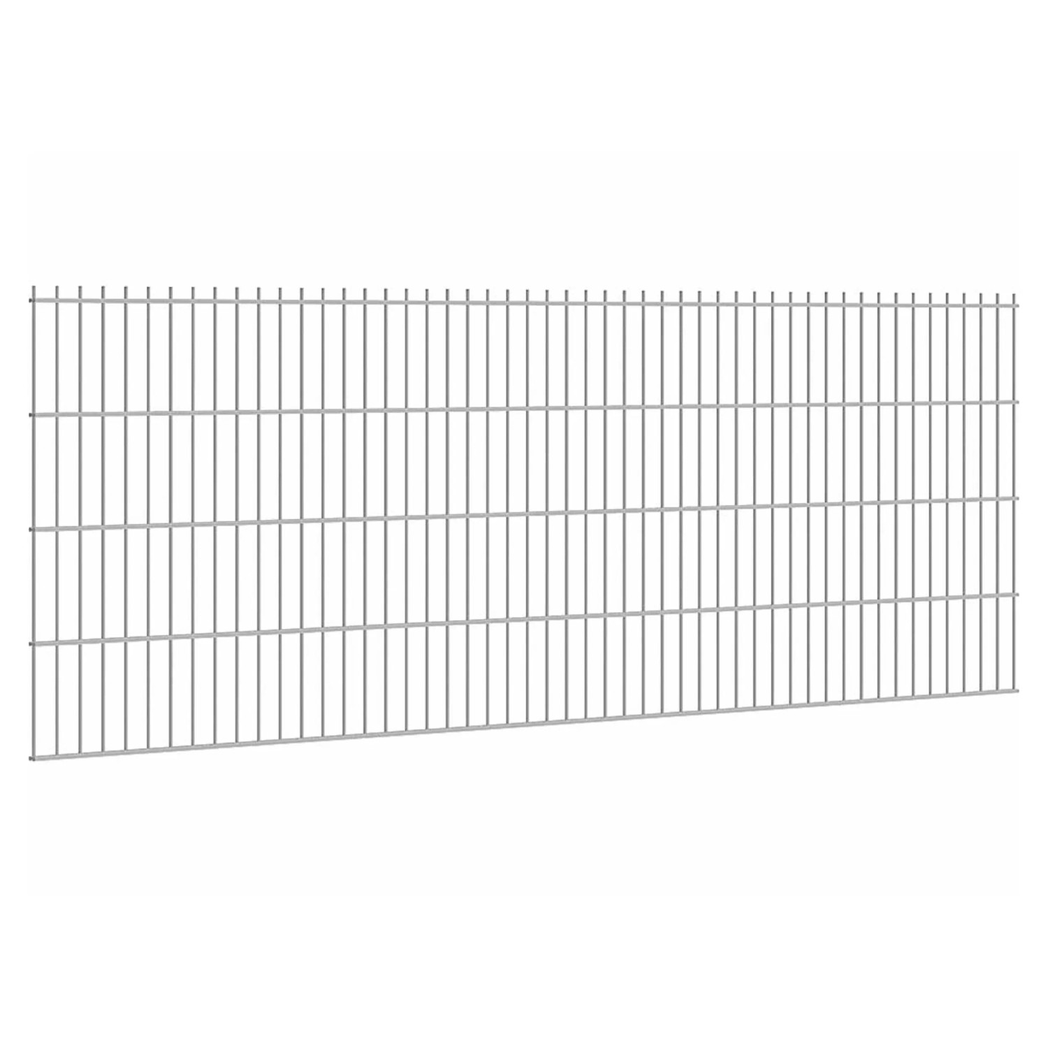 Verzinkte Doppelstabmatte 8/6/8, 83x251 cm, für Gartenzaun-Systeme.