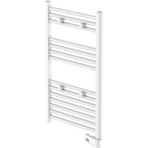 Eisl Elektrischer Badheizkörper mit Heizstab und Zeitschaltuhr 50 x 80 cm Weiß